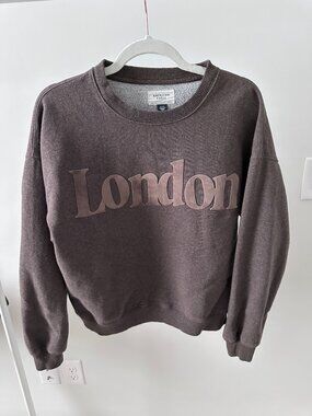 American Eagle London Sweatshirt Brown Small Excellent Condition Worn Once